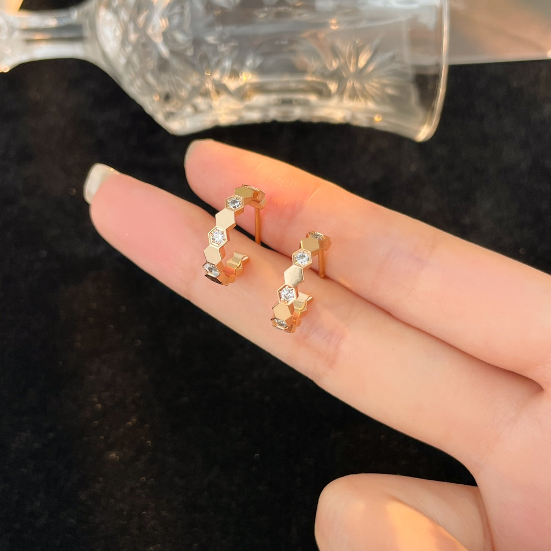 [moco jewelrys]BEE LOVE DIAMANT CREOLEN