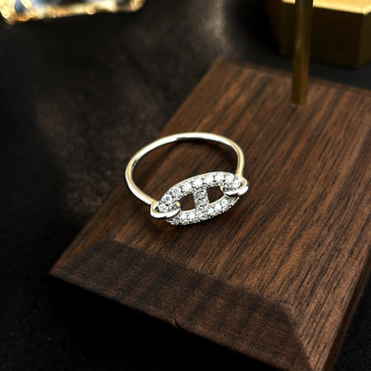¡®Moco¡¯RONDE SMALL SILVER DIAMOND RING