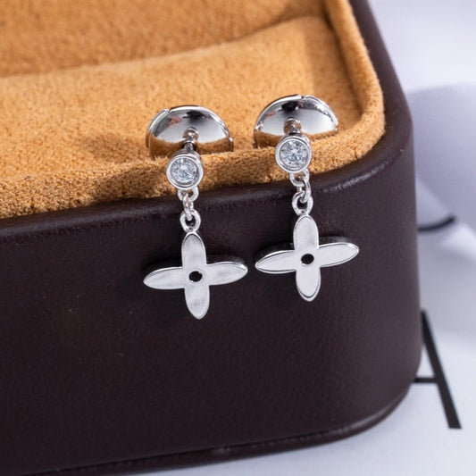 [moco jewelrys]VIDYLLE SILVER DIAMOND MINI DROP EARRINGS
