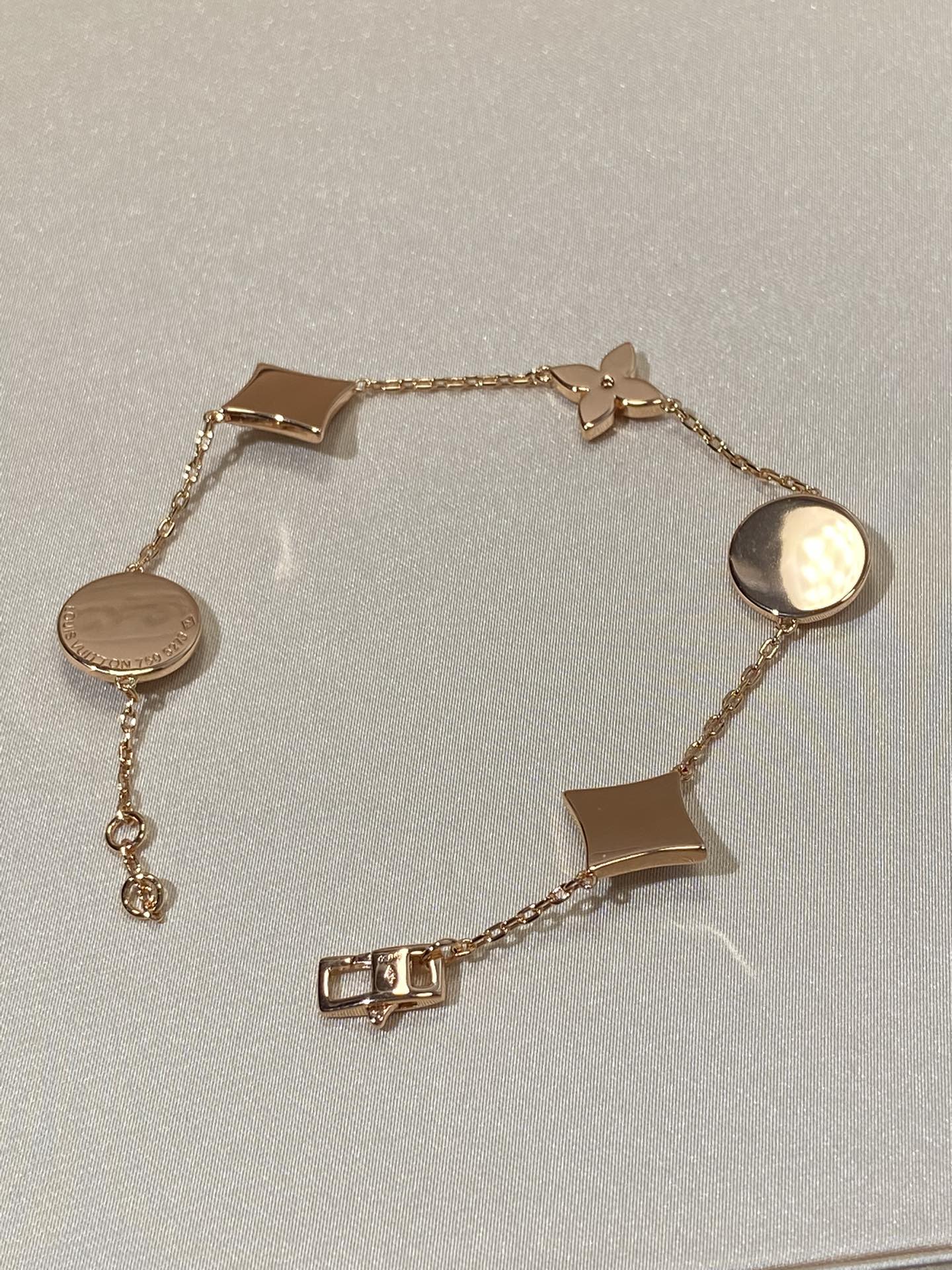 ¡®Moco¡¯STAR AND SUN 5 MOTIF MOP PINK GOLD BRACELET