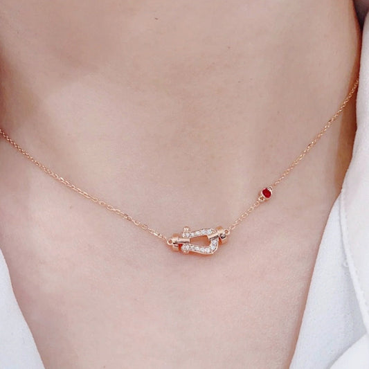 [moco jewelrys]FORCE 10 DIAMOND PINK GOLD NECKLACE