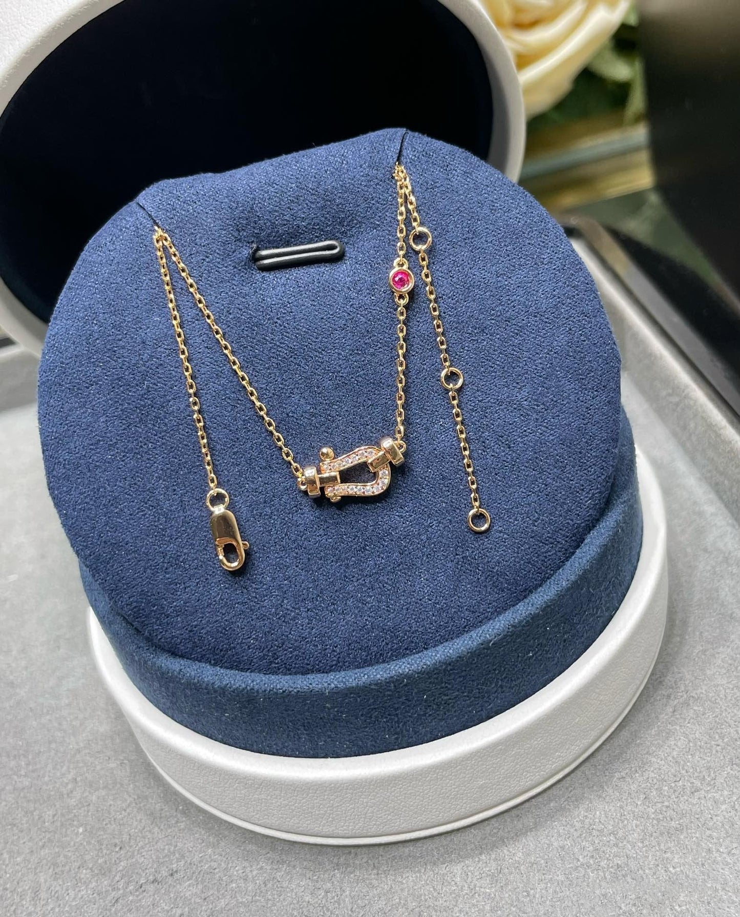 [moco jewelrys]FORCE 10 DIAMANT ROSÉGOLD HALSKEТTE