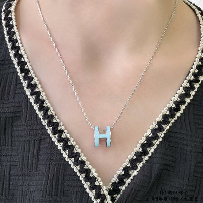 [moco jewelrys]POP H HIMMELBLAU HALSKETTE
