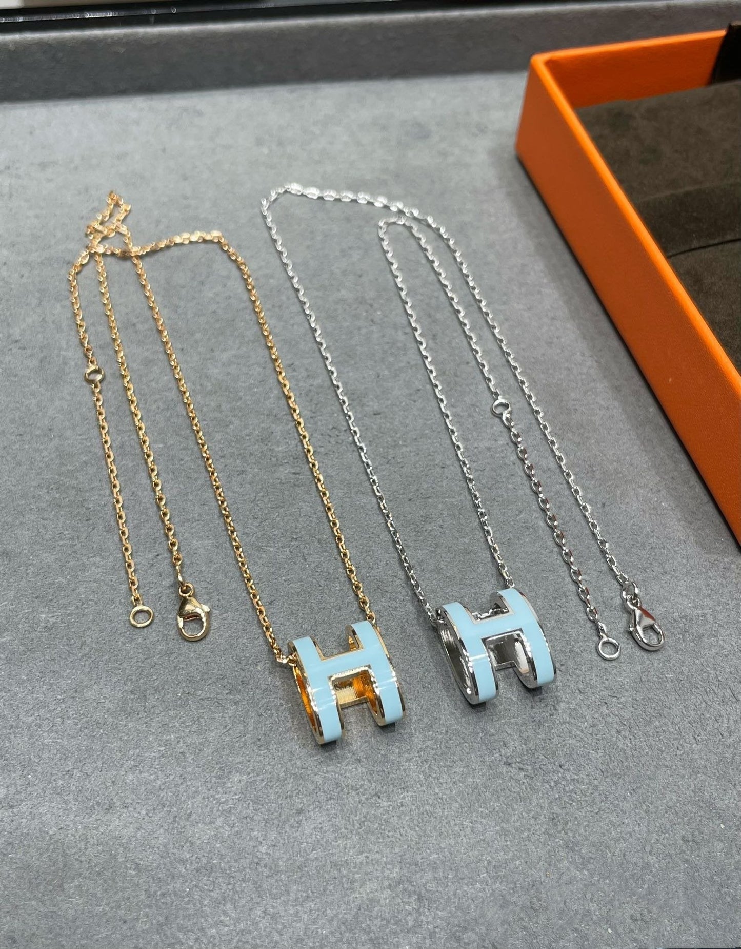 [moco jewelrys]POP H HIMMELBLAU HALSKETTE