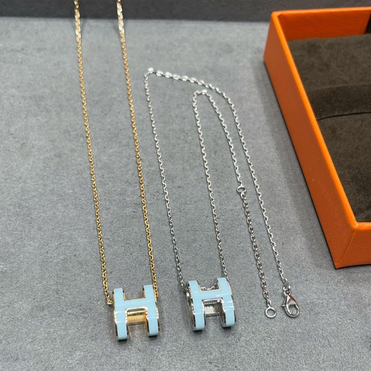 [moco jewelrys]POP H SKY BLUE NECKLACE