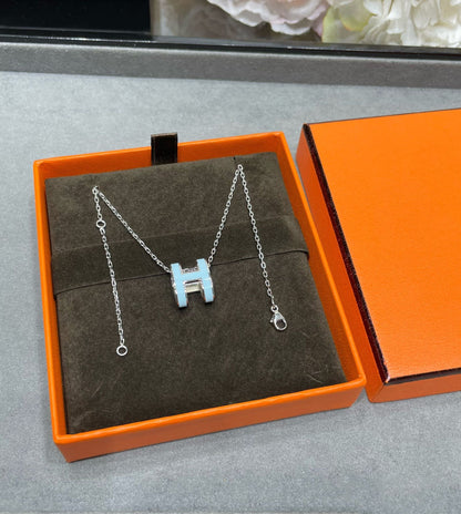 [moco jewelrys]POP H HIMMELBLAU HALSKETTE