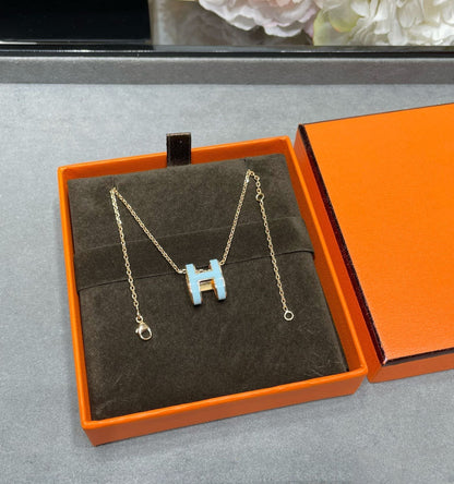 [moco jewelrys]POP H HIMMELBLAU HALSKETTE