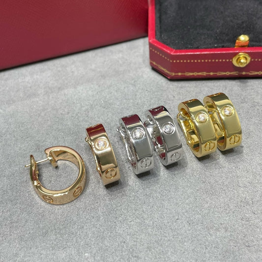 [moco jewelrys]LOVE 5.5MM 1 DIAMANT OHRRINGE