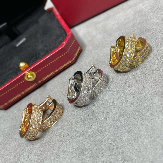 [moco jewelrys]LIEBE 5.5MM DIAMANT BESETZTE OHRRINGE