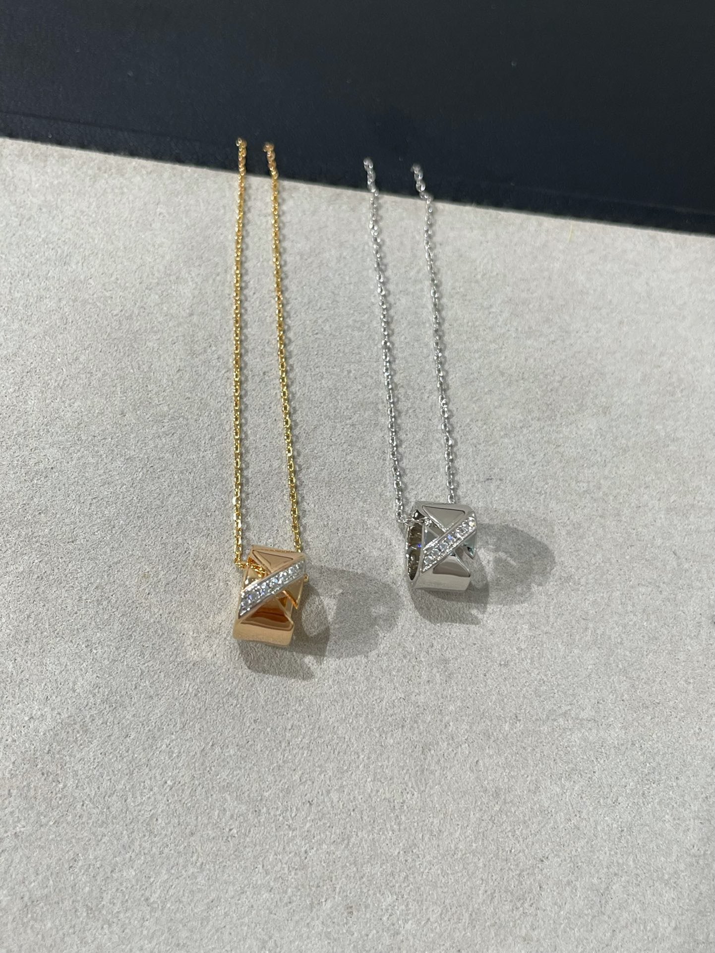 [moco jewelrys]LIENS EVIDENCE DIAMANTEN HALSKETTE