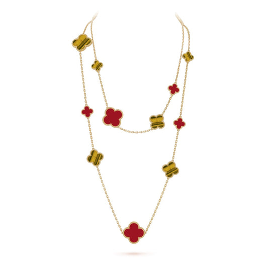[moco jewelrys]KLEE 16 MOTIV KARNEOL TIGERAUGE ROSÉGOLD HALSKETTE