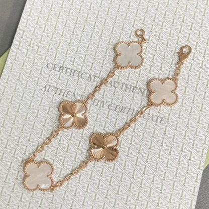 [Moco jewelrys]KLEE WEISSE PERLMUTT-MOP 5 MOTIV ARMBAND KOLLEKTION