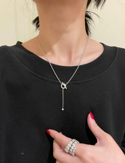[moco jewelrys]FINESSE SILBER DIAMANTEN HALSKETTE