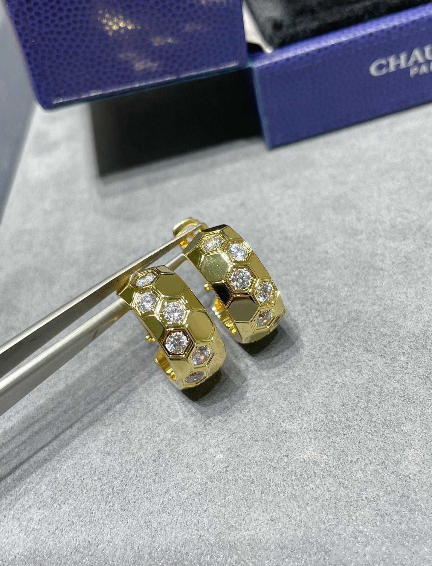 [moco jewelrys]BEE LOVE DIAMOND HOOP OHRRINGE