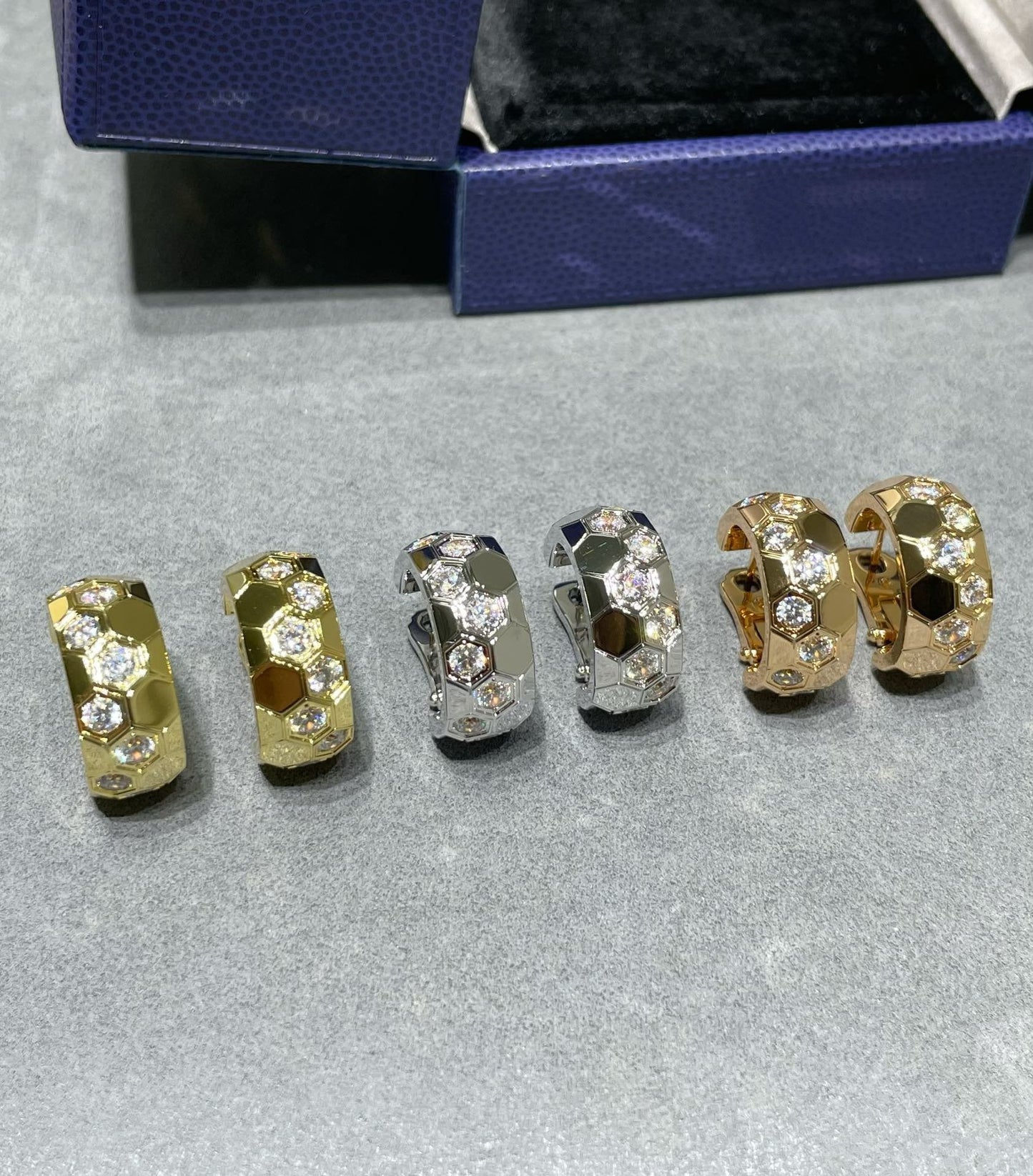[moco jewelrys]BEE LOVE DIAMOND HOOP OHRRINGE