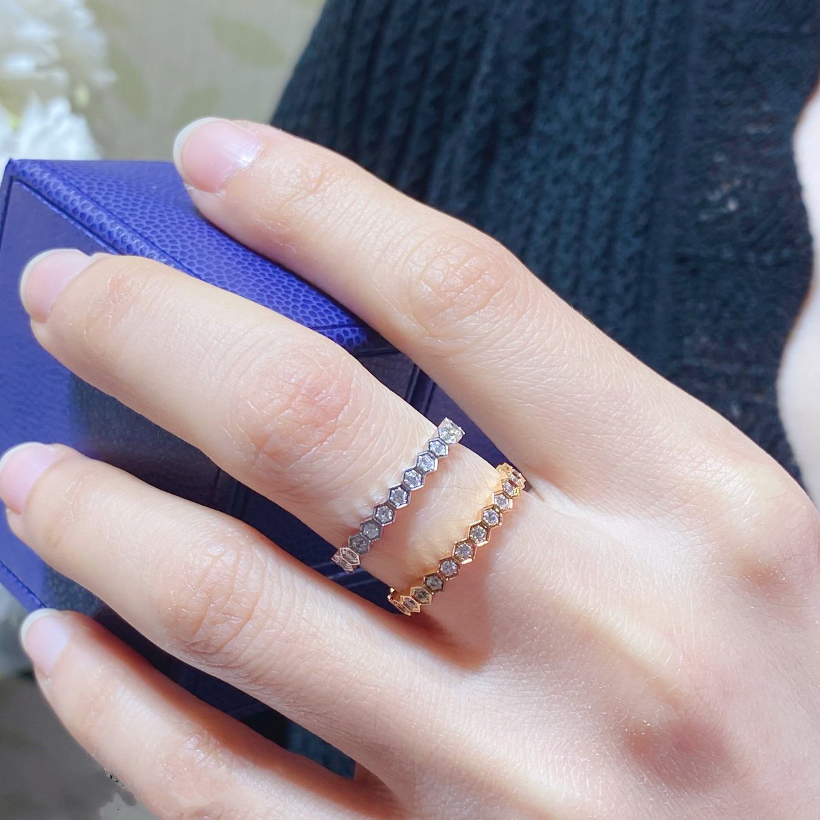 [moco jewelrys]BEE LOVE DIAMANT PAVÉ KLEINER RING