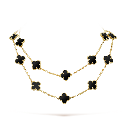[moco jewelrys]KLEE 20 MOTIVE ONYX HALSKETTE