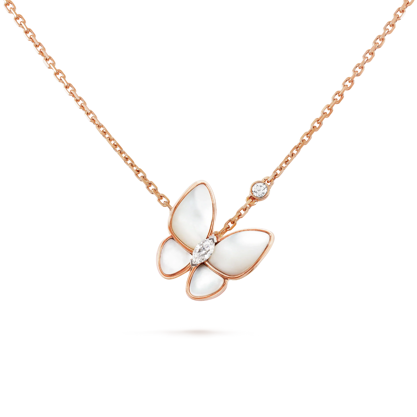 [moco jewelrys]BUTTERFLY MOP DIAMOND NECKLACE
