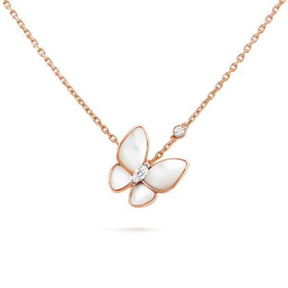 [moco jewelrys]BUTTERFLY MOP DIAMOND NECKLACE
