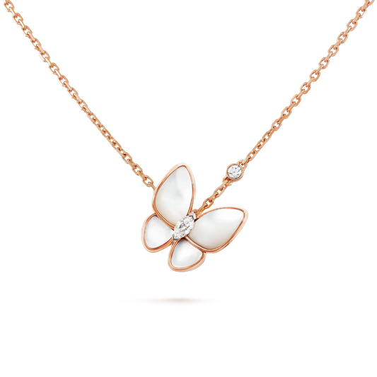 [moco jewelrys]BUTTERFLY MOP DIAMOND NECKLACE
