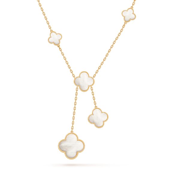 [moco jewelrys]CLOVER MOTHER OF PEARL NECKLACE 6 MOTIF