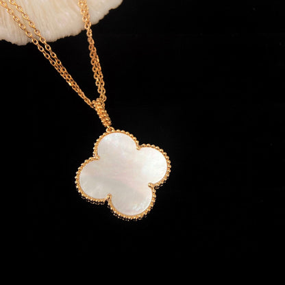 [moco jewelrys]CLOVER 25MM MOP LARGE PENDANT NECKLACE