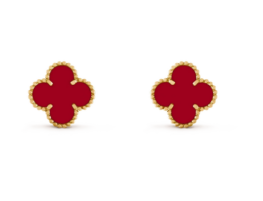 [Moco ] CLOVER 20MM ROTER ACHAT-OHRRINGE