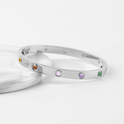[moco jewelrys] 2026 NEW 6.1MM COLORED GEMSTONE BRACELET