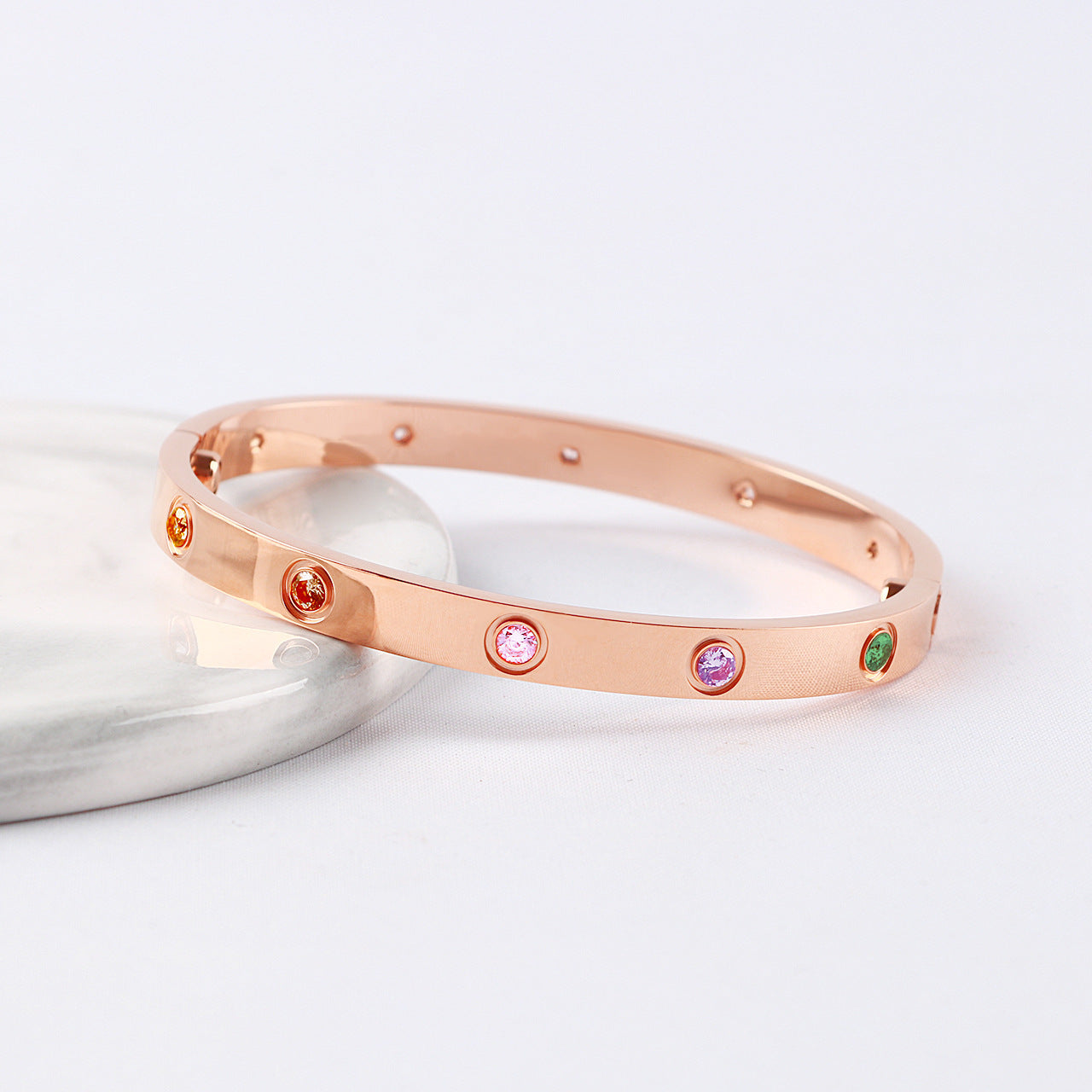 [moco jewelrys] 2026 NEW 6.1MM COLORED GEMSTONE BRACELET