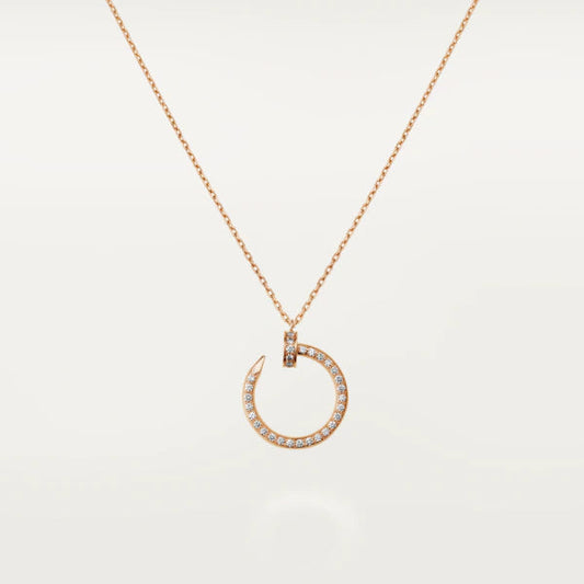 [moco jewelrys]JUSTE NECKLACE PINK GOLD DIAMONDS