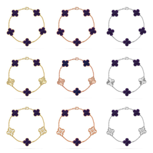 [Moco jewelrys]CLOVER 5 MOTIF LILA STREIFEN ARMBAND KOLLEKTION