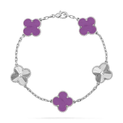 [Moco jewelrys] CLOVER 5 MOTIF VIOLET BRACELET COLLECTION