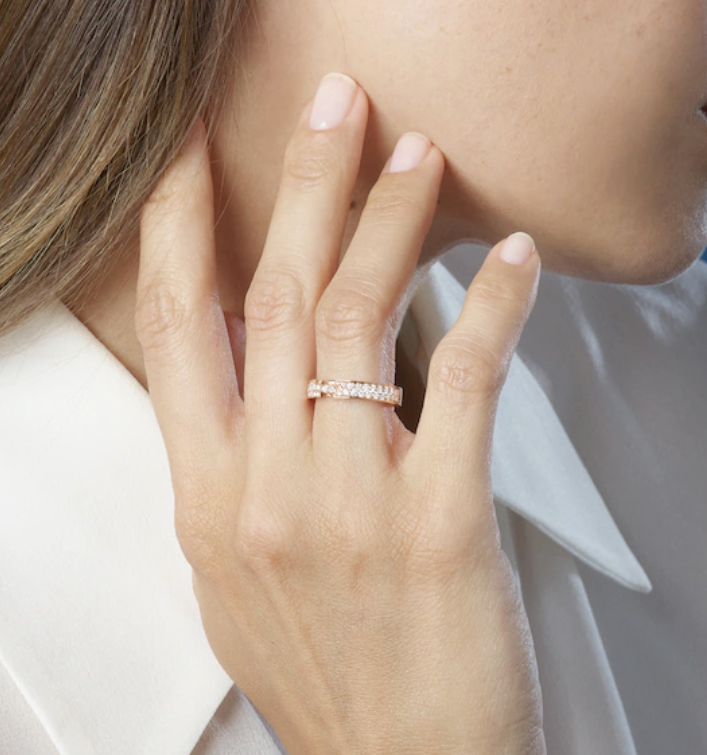 [moco jewelrys]ALLIANCE LIENS EVIDENZ PAVED DIAMOND 4MM RING