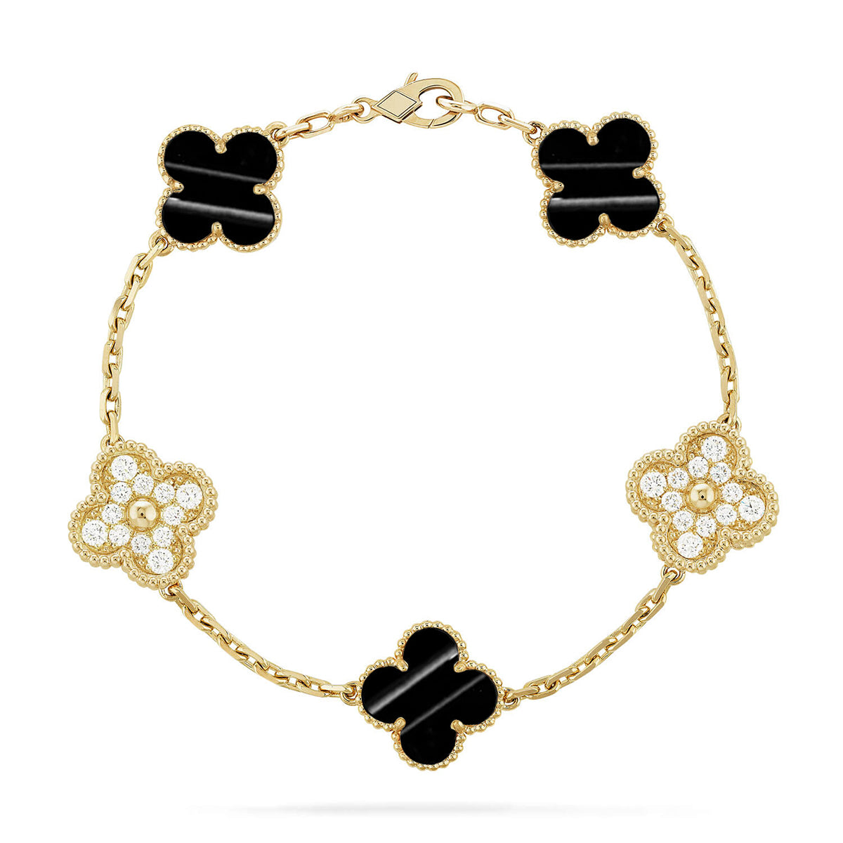 [Moco jewelrys] CLOVER 5 MOTIF PULSAR STONE BRACELET COLLECTION