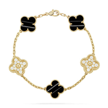 [Moco jewelrys] CLOVER 5 MOTIF PULSAR STONE BRACELET COLLECTION