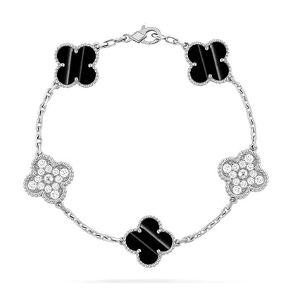 [Moco jewelrys] CLOVER 5 MOTIF PULSAR STONE BRACELET COLLECTION