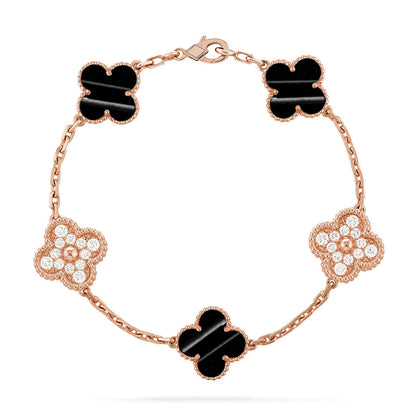 [Moco jewelrys] CLOVER 5 MOTIF PULSAR STONE BRACELET COLLECTION