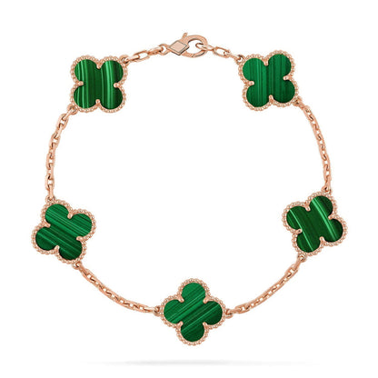 [Moco jewelrys] CLOVER 5 MOTIV MALACHIT ARMBAND KOLLEKTION