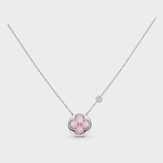 [moco jewelrys]SUN MOTIF PINK MOP SILVER BRACELET