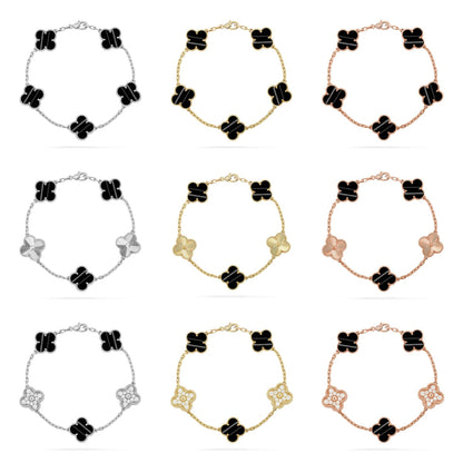 [Moco jewelrys] CLOVER 5 MOTIF PULSAR STONE BRACELET COLLECTION
