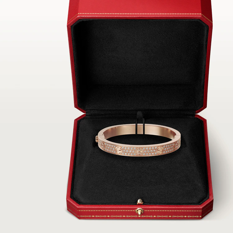 [moco jewelrys]LOVE ARMBAND 6.1MM DIAMANTBESETZT