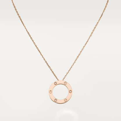 [moco jewelrys]LOVE HALSKETTE 16MM 3 DIAMANTEN