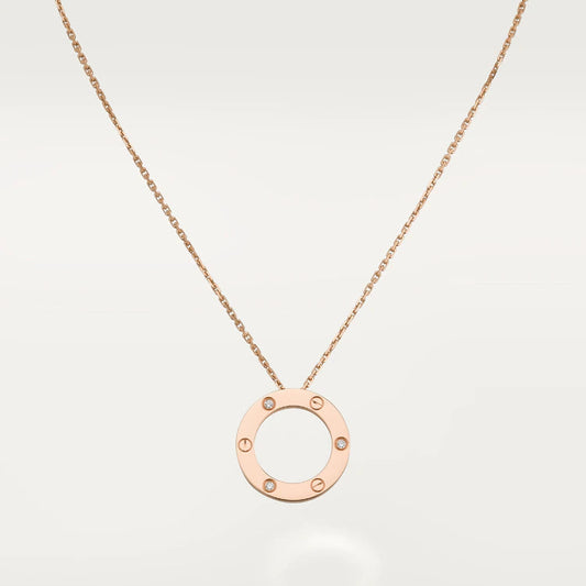 [moco jewelrys]LOVE NECKLACE 16MM 3 DIAMONDS