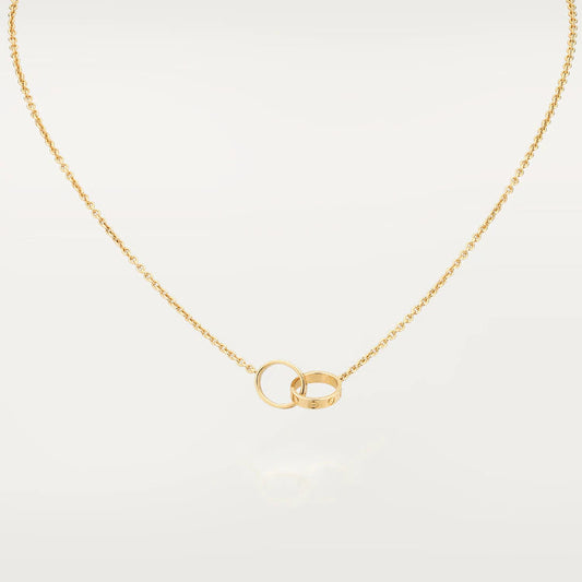 [moco jewelrys]LOVE NECKLACE DOUBLE RING GOLD