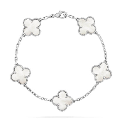 [Moco jewelrys]KLEE WEISSE PERLMUTT-MOP 5 MOTIV ARMBAND KOLLEKTION