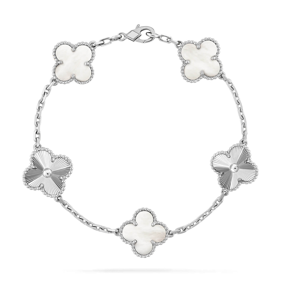 [Moco jewelrys]KLEE WEISSE PERLMUTT-MOP 5 MOTIV ARMBAND KOLLEKTION