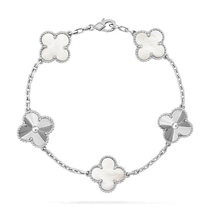 [Moco jewelrys]KLEE WEISSE PERLMUTT-MOP 5 MOTIV ARMBAND KOLLEKTION