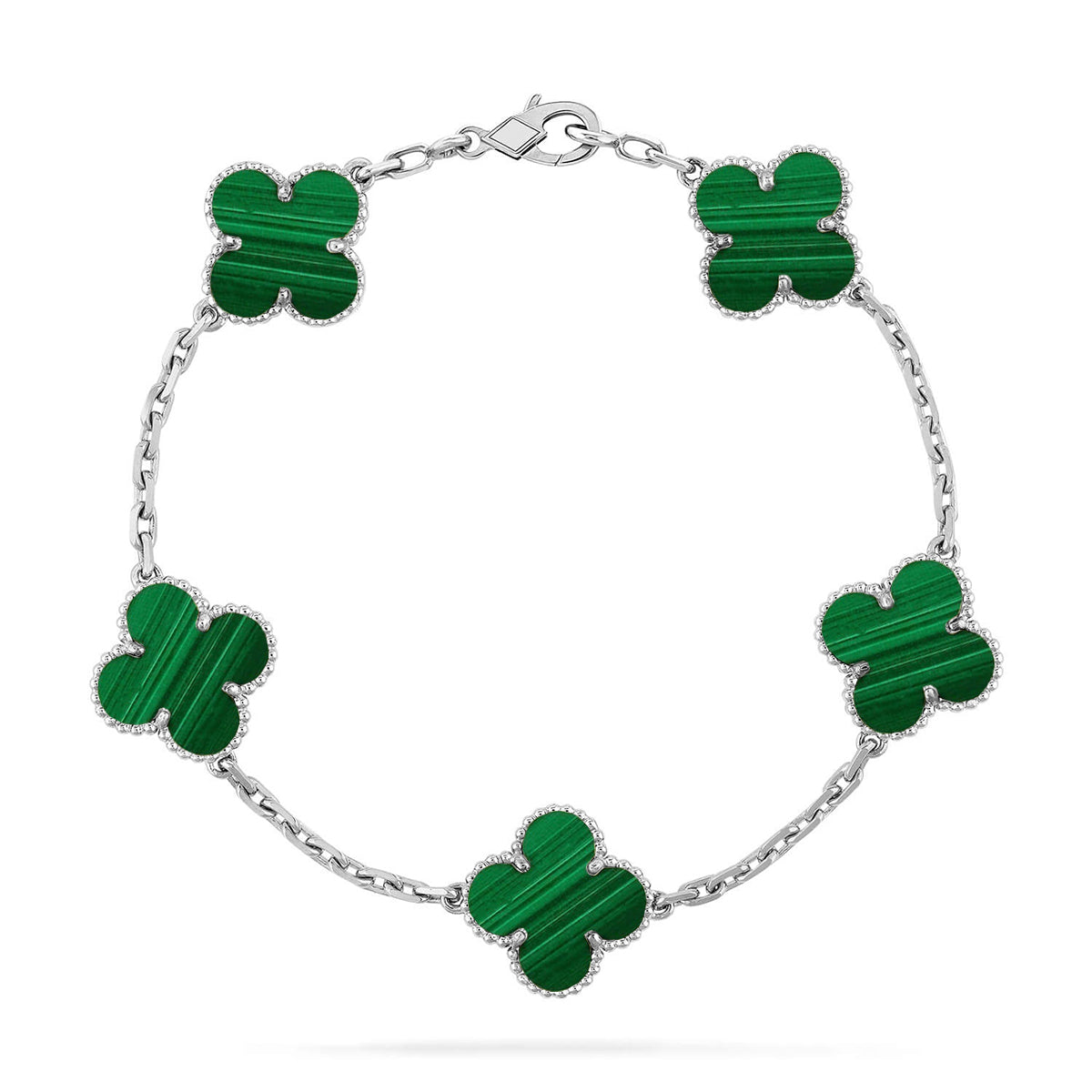 [Moco jewelrys] CLOVER 5 MOTIV MALACHIT ARMBAND KOLLEKTION