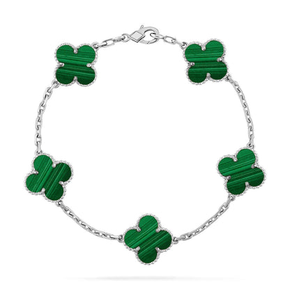 [Moco jewelrys] CLOVER 5 MOTIV MALACHIT ARMBAND KOLLEKTION