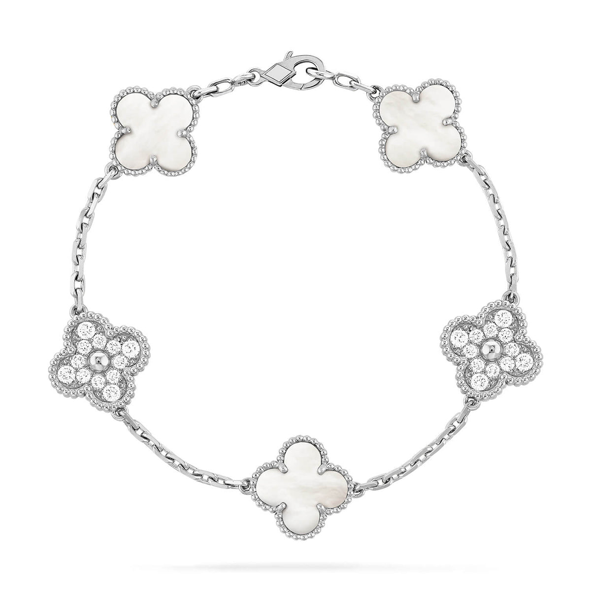 [Moco jewelrys]KLEE WEISSE PERLMUTT-MOP 5 MOTIV ARMBAND KOLLEKTION